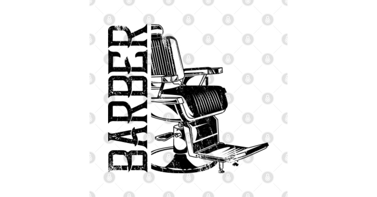 Barber chair logo salon shop haircut cut hair stylist style symbol form