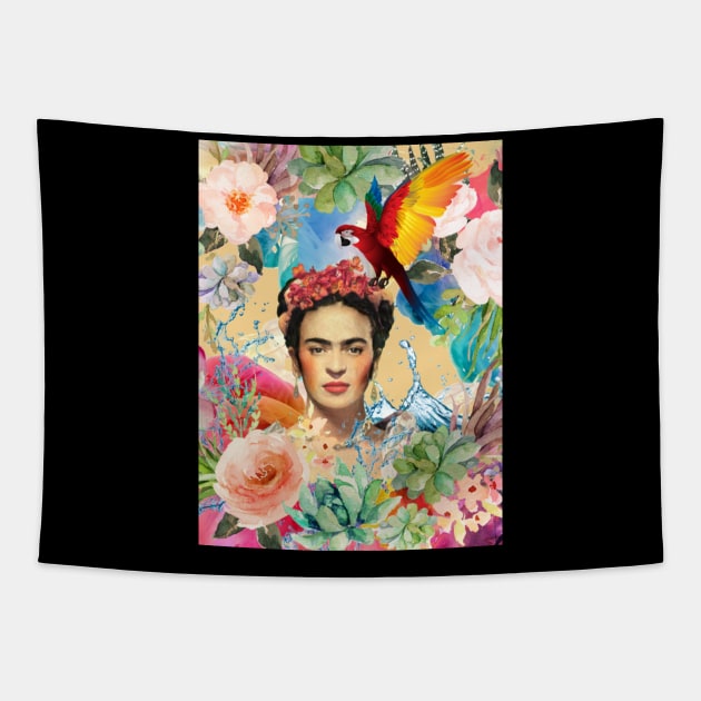 Frida Kahlo Unforgettable Unibrow Tapestry by Josephine7