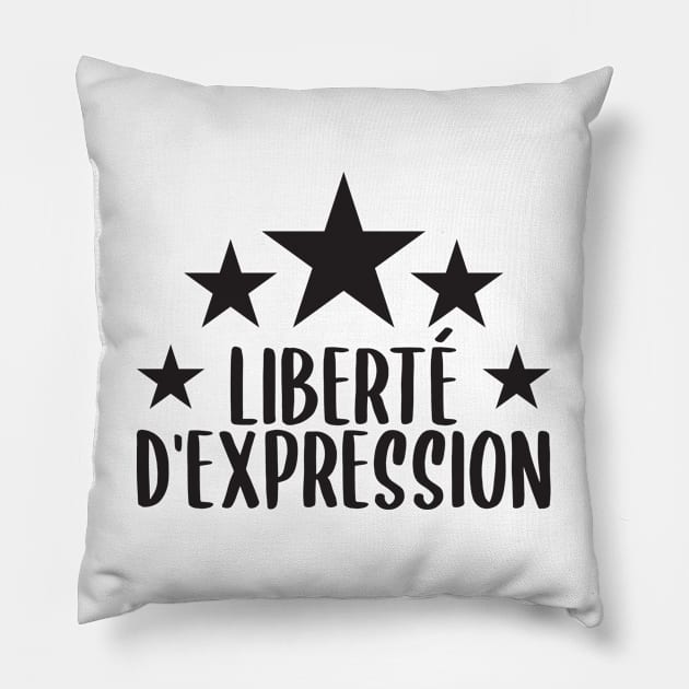 Liberté d'Expression Pillow by BlueZenStudio