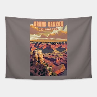 Grand Canyon National Park Vintage Travel Poster Tapestry