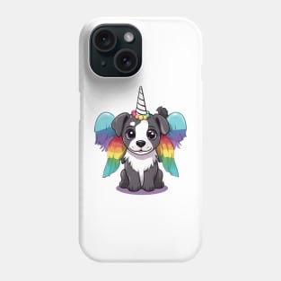 Cute Magical Kawaii Unicorn Puppy Dog With Rainbow Wings Phone Case