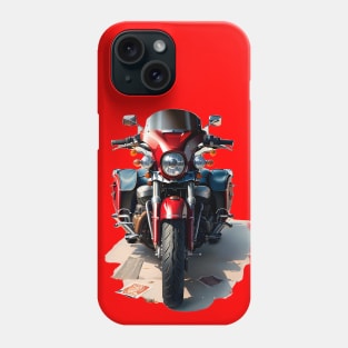 red  vintege motorcycle design Phone Case