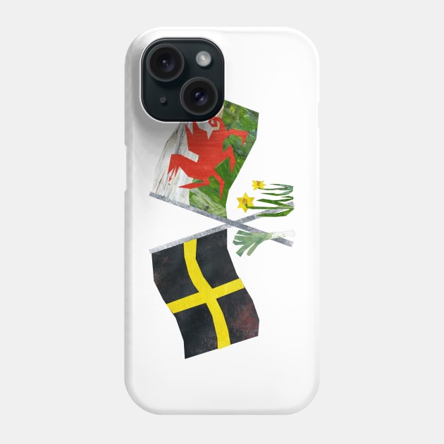 Welsh & St. Davids flags. Phone Case by Babban Gaelg