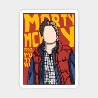 Marty Mcfly Comic Style Magnet