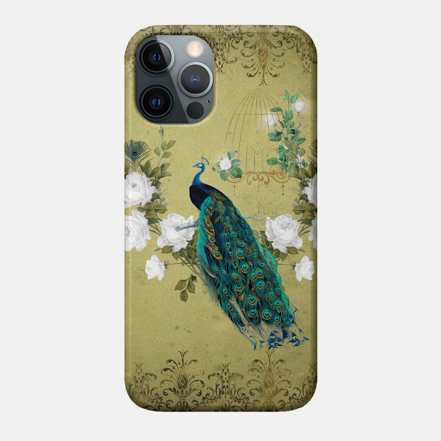 Wonderful peacock, vintage - Peacock Animal Feathers Bird Elegan - Phone Case
