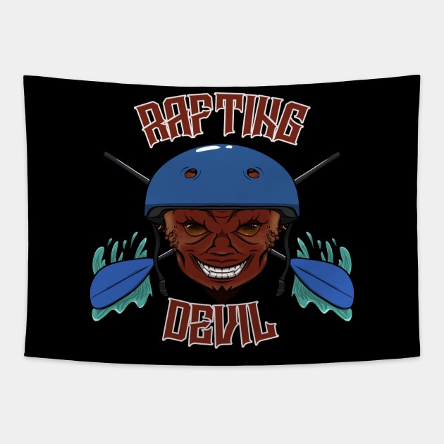 Rafting Devil Tapestry by RampArt