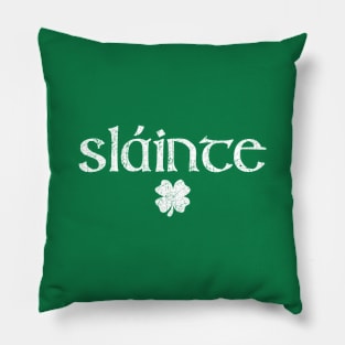 Retro Slainte St Patricks Day Pillow