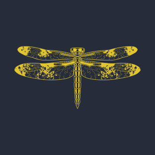 Intricate Golden DragonFly T-Shirt