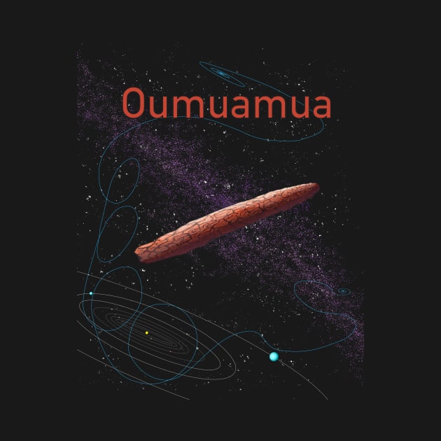 Oumuamua interstellar asteroid/ comet design asteroid day art by StephJChild