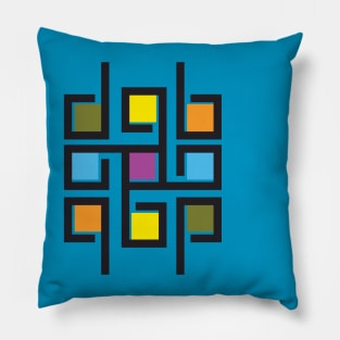 Square decorative color corporate identity design element. Pillow