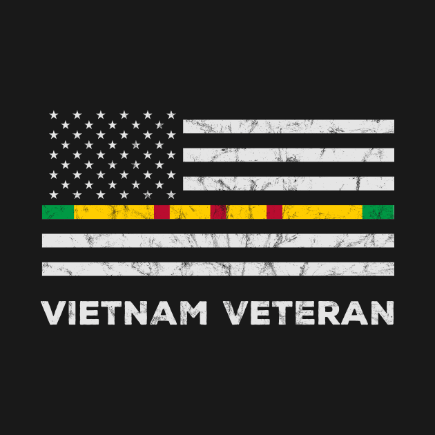 Vietnam Veteran Thin Line American Flag Pride by Revinct_Designs