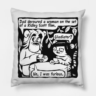 GLADIATOR? (black on light) Pillow