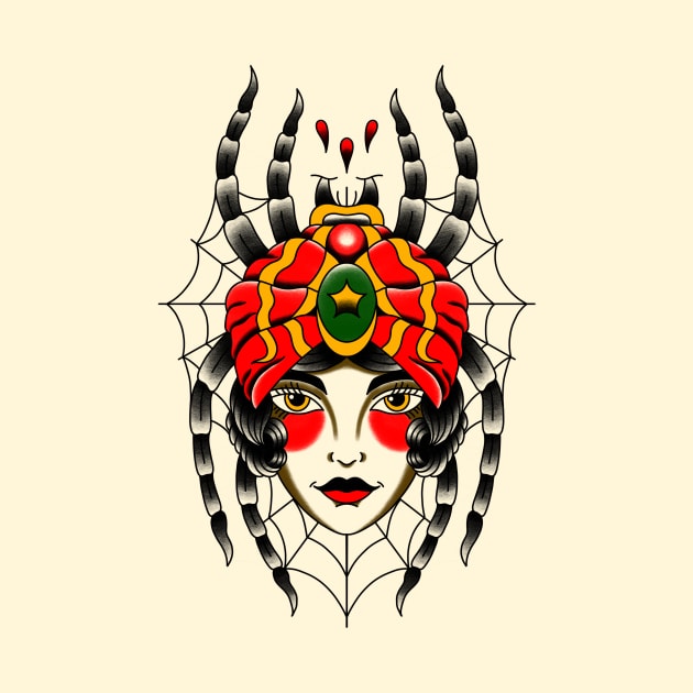 Classic Traditional Spider Woman by Victor Gomes