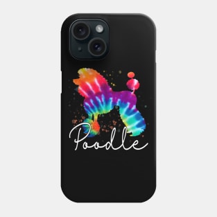 Poodle Dog Tie Dye Rainbow Phone Case