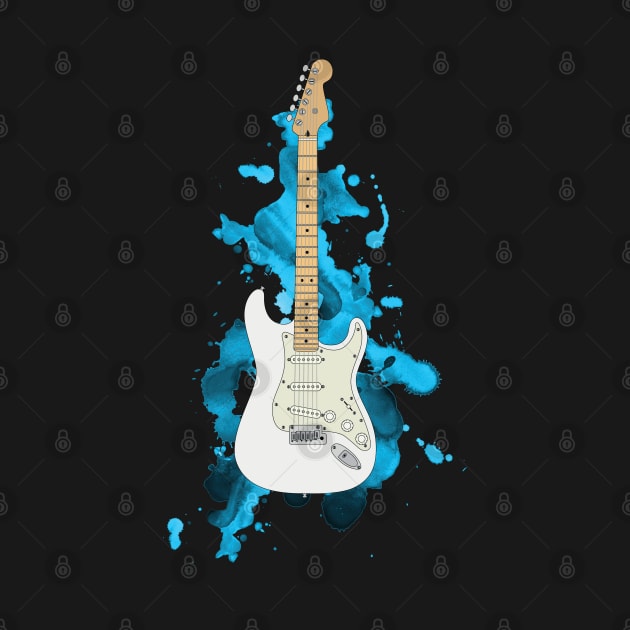 S-Style Electric Guitar Polar White Color by nightsworthy