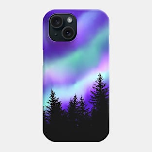 Aurora forest Phone Case