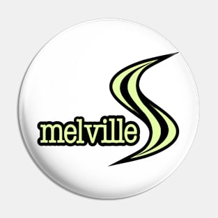 Melville Logo Light Green with Black Outline Pin