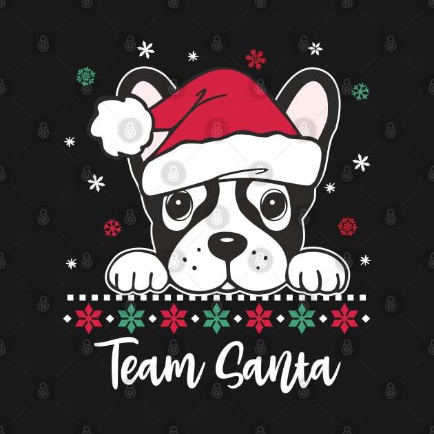Team Santa Christmas Frenchie by FloraLi
