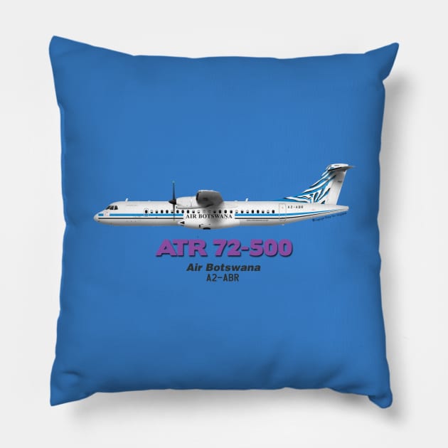 Avions de Transport Régional 72-500 - Air Botswana Pillow by TheArtofFlying