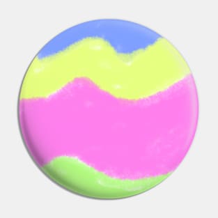 Green yellow pink watercolor art design Pin