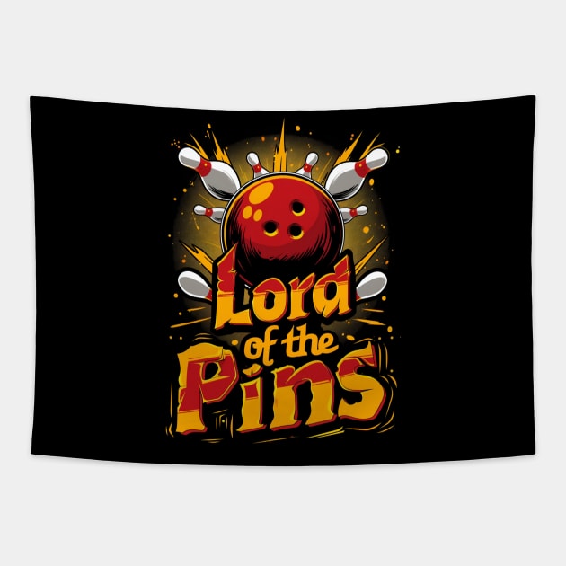 Lord of the Pins - Bowling - Funny Tapestry by Fenay-Designs