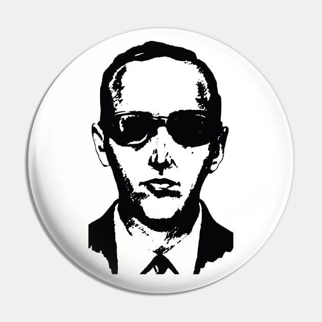 DB Cooper Sketch - Criminal, Plane Hijacking, Unsolved, Outlaw Pin by SpaceDogLaika