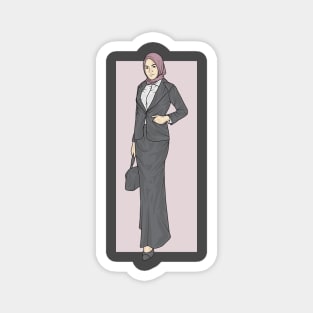 Woman In Black Suit Magnet