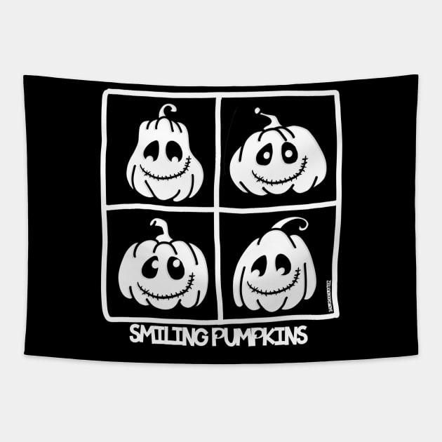 Smiling Pumpkins Tapestry by SherringenergyTeez