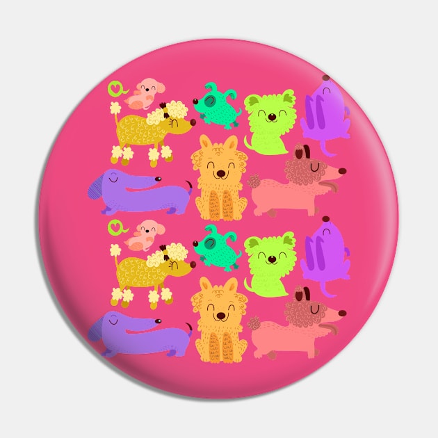 Colorful doggos Pin by Mjdaluz