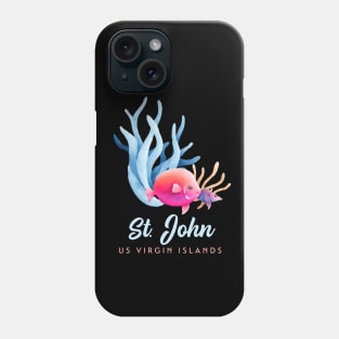 St John US Virgin Islands USVI Coral Reef Fish Phone Case