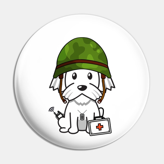 Cute White dog is an army medic Pin by Pet Station