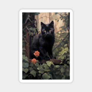 The black cat Magnet