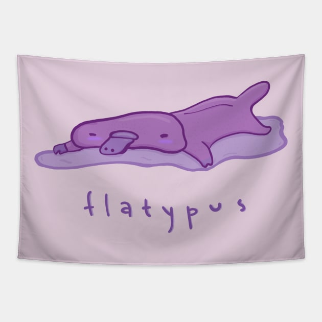 Flatypus Tapestry by moonlitdoodl