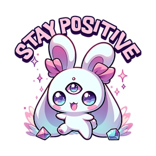 Stay Positive Three Eyed Moon Bunny T-Shirt