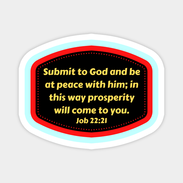 Bible Verse Job 22:21 Magnet by Prayingwarrior