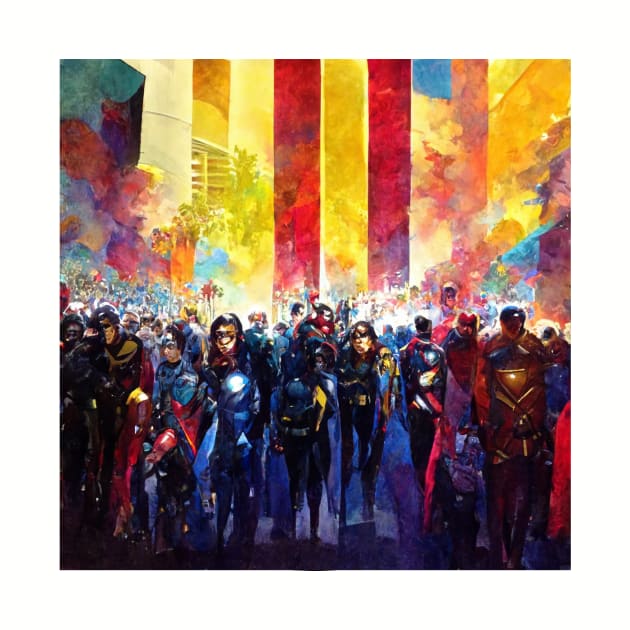 Outside Comic-Con Painting by Nightwing Futures