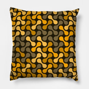 Metaballs Pattern Sphere (Gold) Pillow