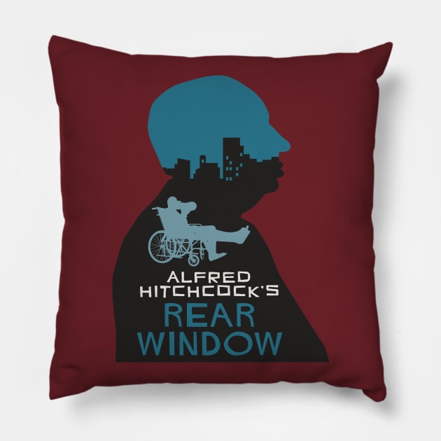 Alfred Hitchcock Rear Window Pillow by n23tees