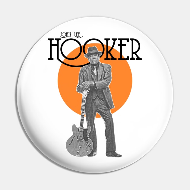 John Lee Hooker \\ Retro Blues Icon Tribute Pin by darklordpug