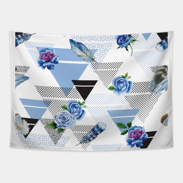 Blue Roses Tapestry by Shadowisper