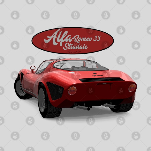 Alfa Romeo 33 stradale Red Back by PjesusArt