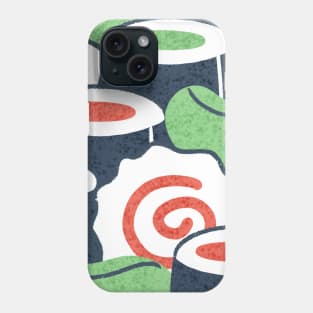 A colorful pattern of sushi Phone Case