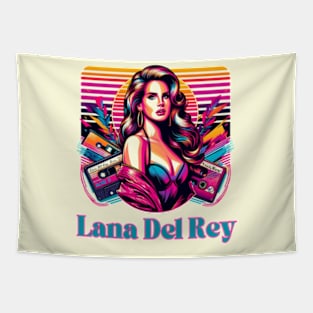 Lana Del Rey - Retro Sunset Serenade Tapestry