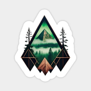 Misty Mountain Geometry Magnet