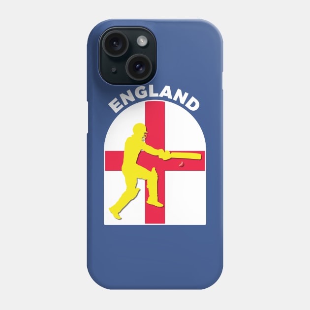 England Cricket Batsman England Flag Phone Case by DPattonPD