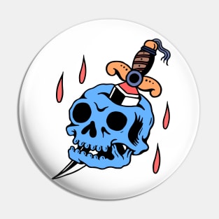 Skull and Dagger Pin