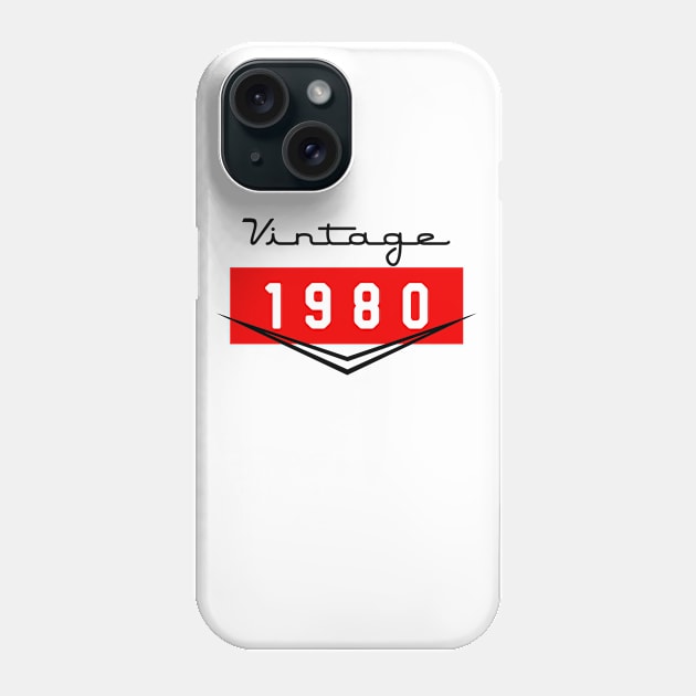 Vintage 1980 Made in 1980 40th birthday 40 years old Gift Phone Case by CreativeShirt