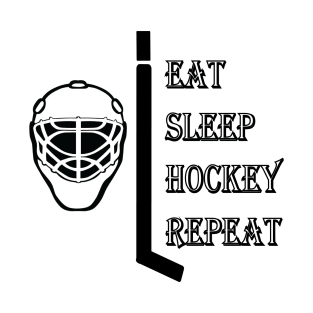 "Elevate Your Style with 'Eat Sleep Hockey Repeat' T-Shirt - Perfect for Hockey Fans! T-Shirt