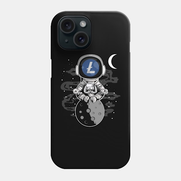 Astronaut Litecoin Lite Coin LTC To The Moon Crypto Token Cryptocurrency Wallet Birthday Gift For Men Women Kids Phone Case by Thingking About