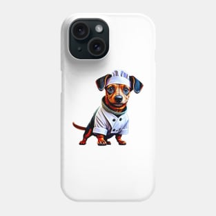 Adorable Dachshund Chef in Classic Chef Uniform Cooking Up a Storm Phone Case